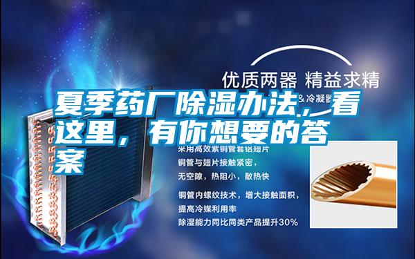 夏季藥廠(chǎng)除濕辦法，看這里，有你想要的答案