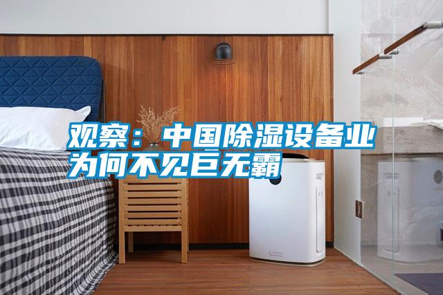 觀(guān)察：中國除濕設備業(yè)為何不見(jiàn)巨無(wú)霸