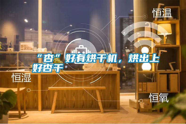 “杏”好有烘干機，烘出上好杏干