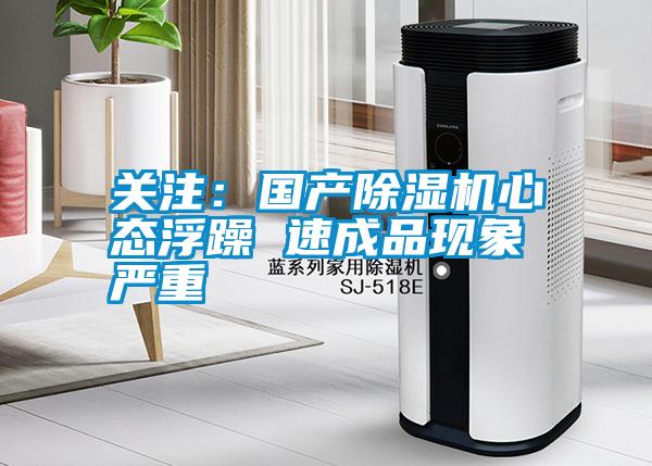 關(guān)注：國產(chǎn)除濕機心態(tài)浮躁 速成品現象嚴重