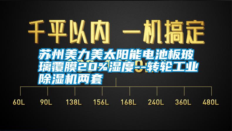 蘇州美力美太陽(yáng)能電池板玻璃覆膜20%濕度--轉輪工業(yè)除濕機兩套