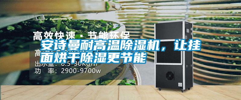 安詩(shī)曼耐高溫除濕機，讓掛面烘干除濕更節能