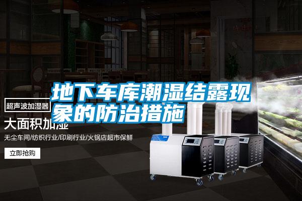 地下車(chē)庫潮濕結露現象的防治措施