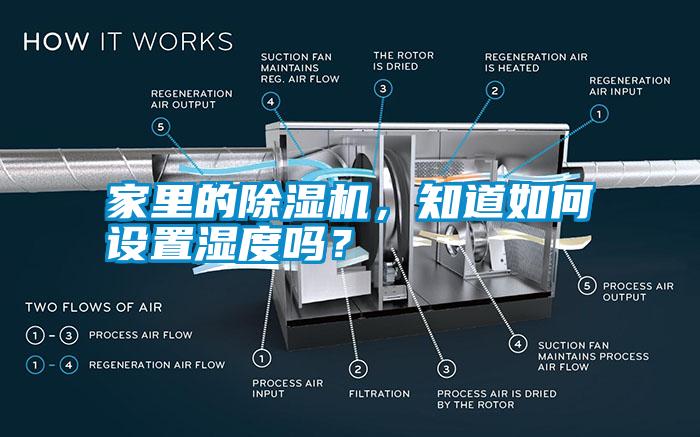 家里的除濕機，知道如何設置濕度嗎？