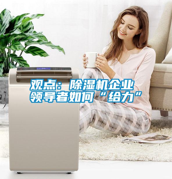 觀(guān)點(diǎn)：除濕機企業(yè) 領(lǐng)導者如何“給力”