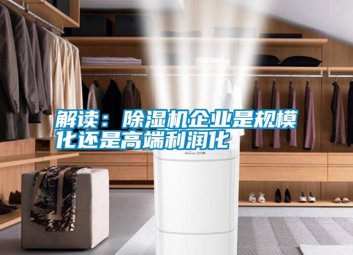 解讀：除濕機企業(yè)是規?；€是高端利潤化