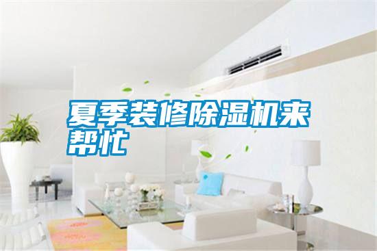 夏季裝修除濕機來(lái)幫忙