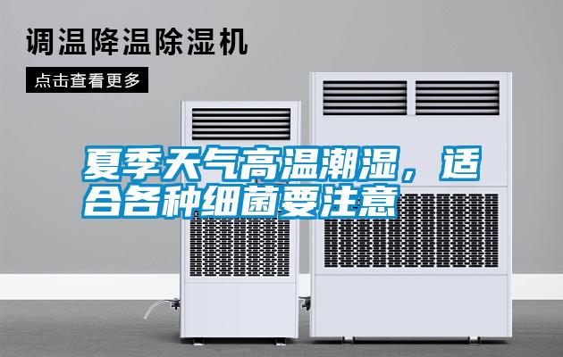 夏季天氣高溫潮濕，適合各種細菌要注意