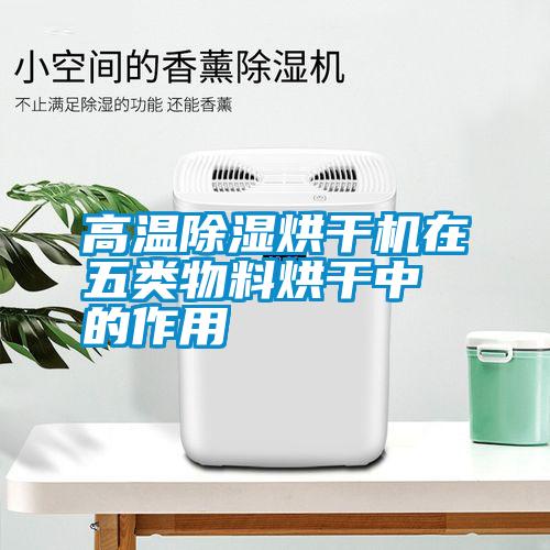 高溫除濕烘干機在五類(lèi)物料烘干中的作用
