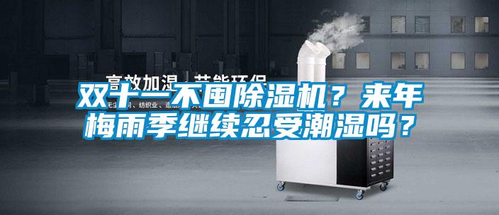 雙十一不囤除濕機？來(lái)年梅雨季繼續忍受潮濕嗎？