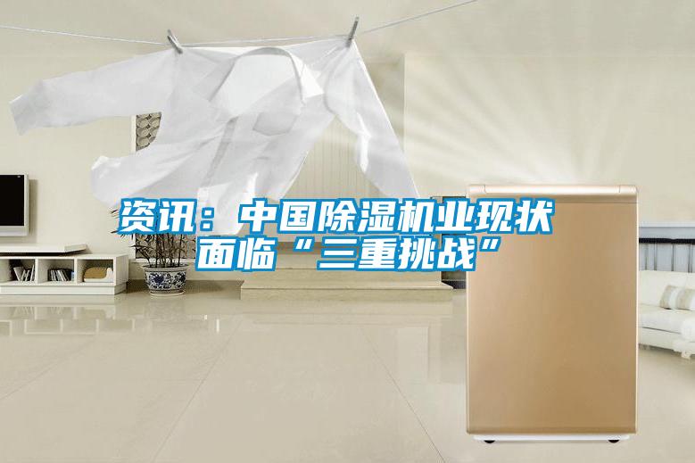 資訊：中國除濕機業(yè)現狀 面臨“三重挑戰”