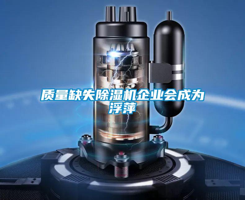 質(zhì)量缺失除濕機企業(yè)會(huì )成為浮萍