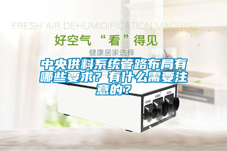 中央供料系統管路布局有哪些要求？有什么需要注意的？