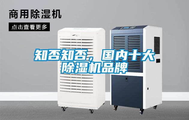 知否知否，國內十大除濕機品牌