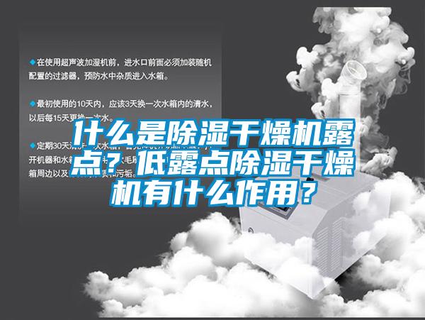 什么是除濕干燥機露點(diǎn)？低露點(diǎn)除濕干燥機有什么作用？