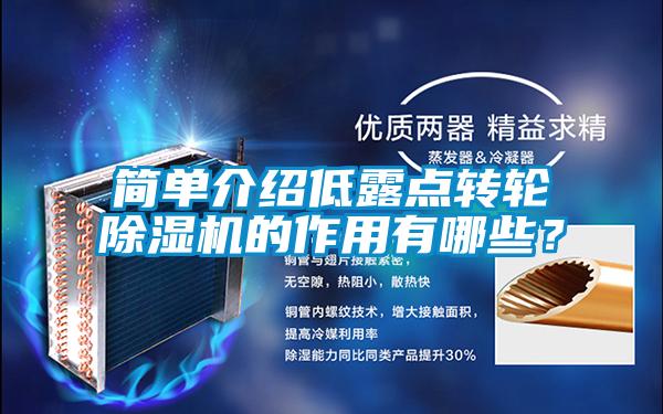 簡(jiǎn)單介紹低露點(diǎn)轉輪除濕機的作用有哪些？