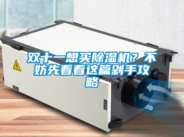雙十一想買(mǎi)除濕機？不妨先看看這篇剁手攻略