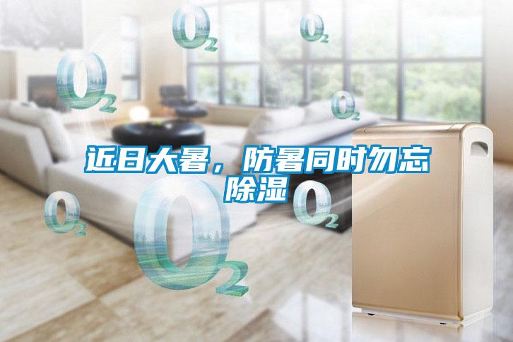 近日大暑，防暑同時(shí)勿忘除濕