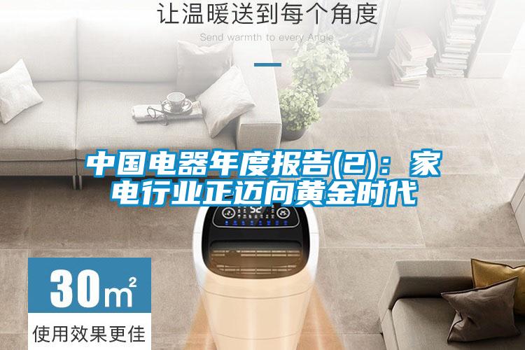 中國電器年度報告(2)：家電行業(yè)正邁向黃金時(shí)代
