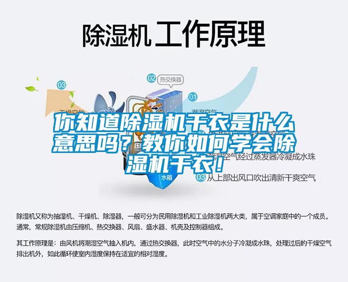 你知道除濕機干衣是什么意思嗎？教你如何學(xué)會(huì )除濕機干衣！