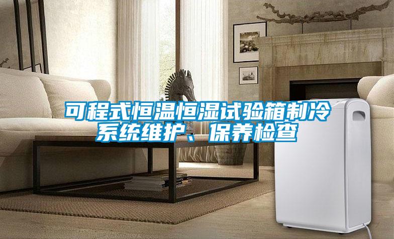 可程式恒溫恒濕試驗箱制冷系統維護、保養檢查