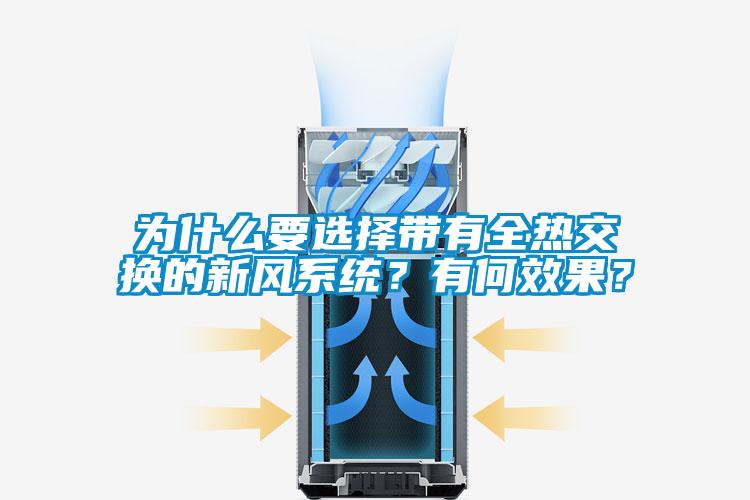 為什么要選擇帶有全熱交換的新風(fēng)系統？有何效果？