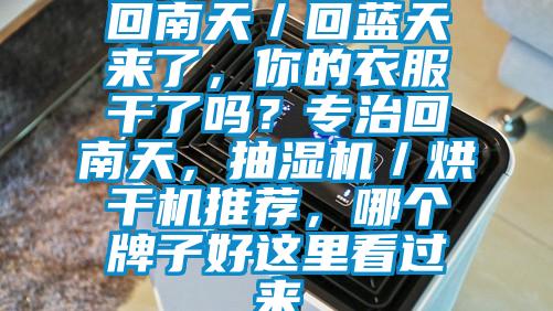 回南天／回藍天來(lái)了，你的衣服干了嗎？專(zhuān)治回南天，抽濕機／烘干機推薦，哪個(gè)牌子好這里看過(guò)來(lái)