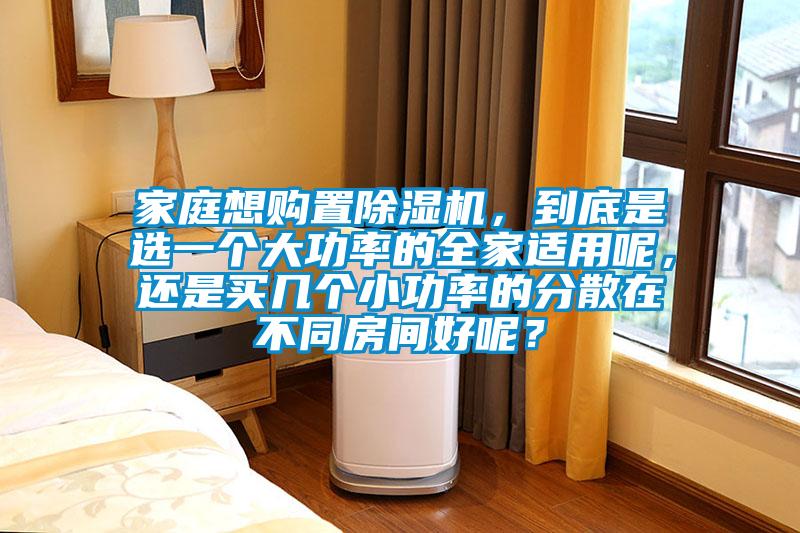家庭想購置除濕機，到底是選一個(gè)大功率的全家適用呢，還是買(mǎi)幾個(gè)小功率的分散在不同房間好呢？