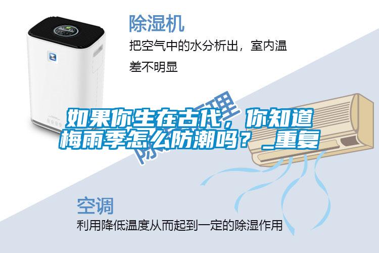 如果你生在古代，你知道梅雨季怎么防潮嗎？_重復