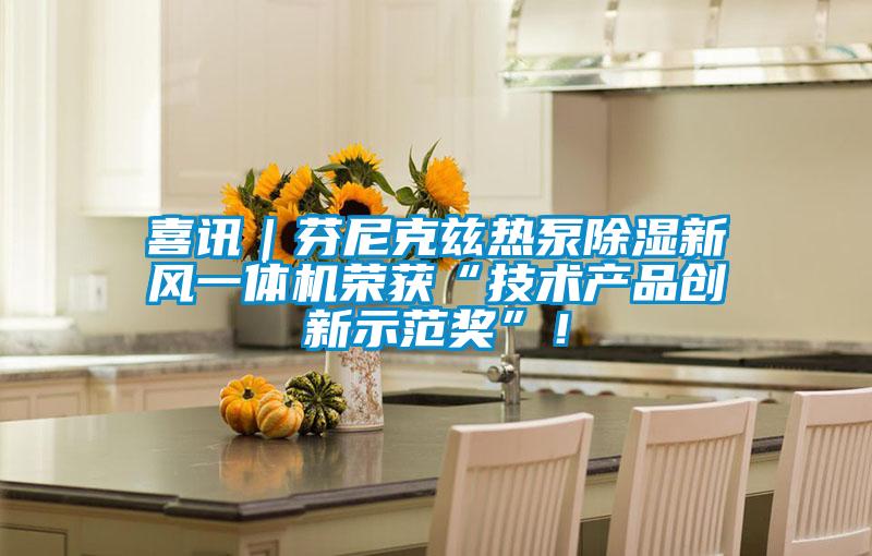 喜訊｜芬尼克茲熱泵除濕新風(fēng)一體機榮獲“技術(shù)產(chǎn)品創(chuàng  )新示范獎”！