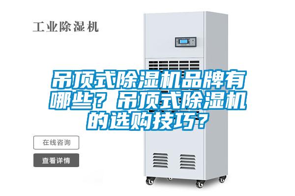 吊頂式除濕機品牌有哪些？吊頂式除濕機的選購技巧？