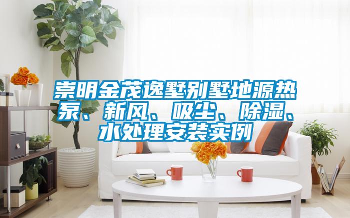 崇明金茂逸墅別墅地源熱泵、新風(fēng)、吸塵、除濕、水處理安裝實(shí)例
