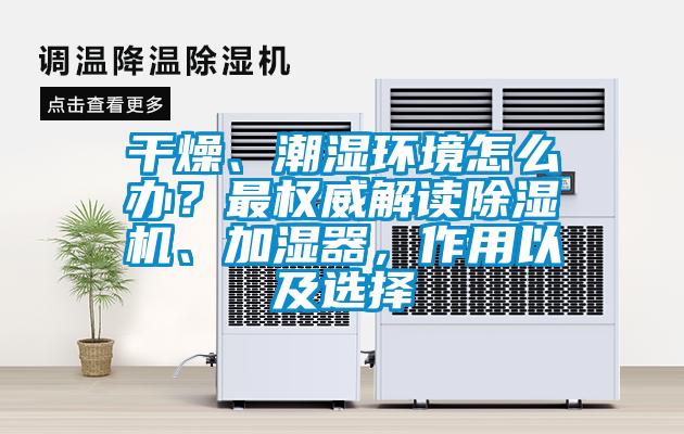 干燥、潮濕環(huán)境怎么辦？最權威解讀除濕機、加濕器，作用以及選擇