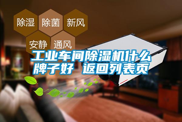 工業(yè)車(chē)間除濕機什么牌子好 返回列表頁(yè)