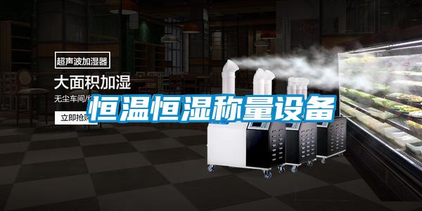 恒溫恒濕稱(chēng)量設備