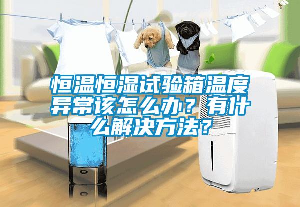 恒溫恒濕試驗箱溫度異常該怎么辦？有什么解決方法？
