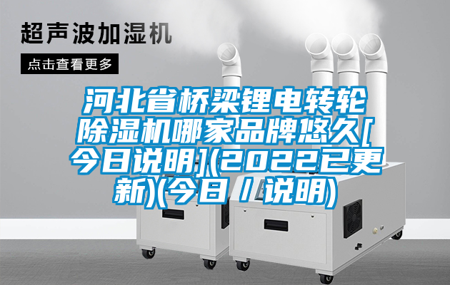 河北省橋梁鋰電轉輪除濕機哪家品牌悠久[今日說(shuō)明](2022已更新)(今日／說(shuō)明)