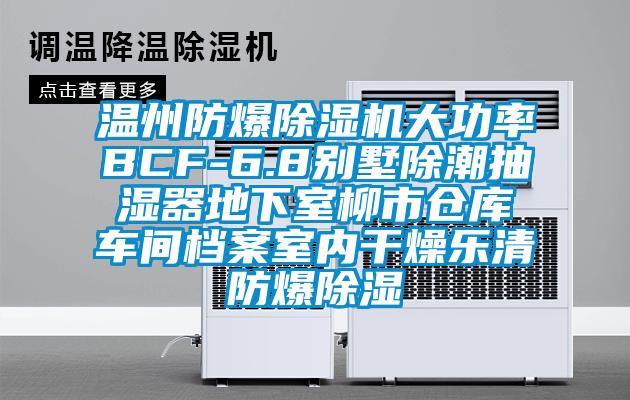 溫州防爆除濕機大功率BCF-6.8別墅除潮抽濕器地下室柳市倉庫車(chē)間檔案室內干燥樂(lè )清防爆除濕