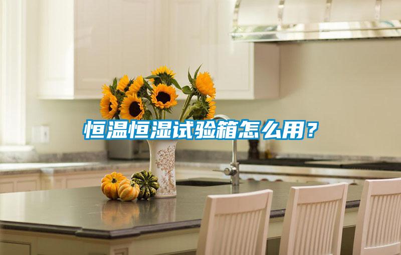 恒溫恒濕試驗箱怎么用？
