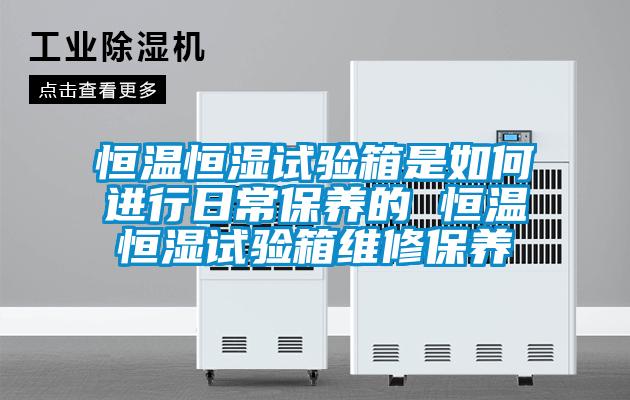 恒溫恒濕試驗箱是如何進(jìn)行日常保養的 恒溫恒濕試驗箱維修保養