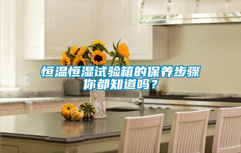 恒溫恒濕試驗箱的保養步驟你都知道嗎？