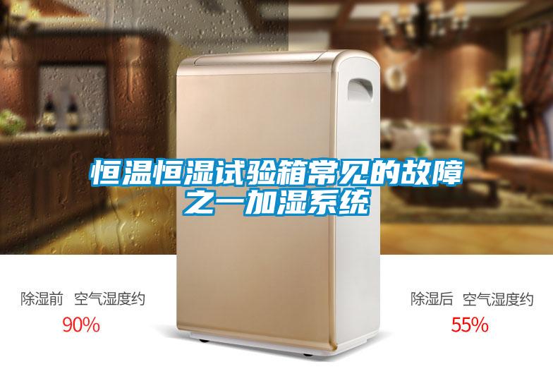恒溫恒濕試驗箱常見(jiàn)的故障之一加濕系統