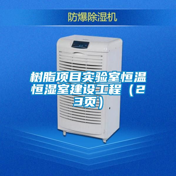 樹(shù)脂項目實(shí)驗室恒溫恒濕室建設工程（23頁(yè)）