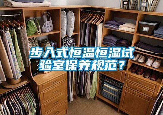 步入式恒溫恒濕試驗室保養規范？