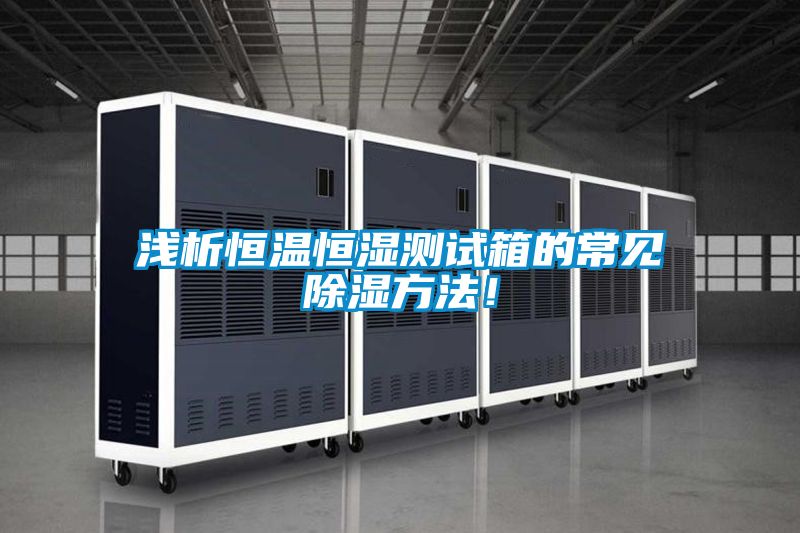 淺析恒溫恒濕測試箱的常見(jiàn)除濕方法！
