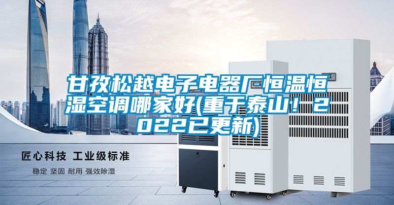 甘孜松越電子電器廠(chǎng)恒溫恒濕空調哪家好(重于泰山！2022已更新)