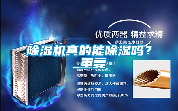 除濕機真的能除濕嗎？_重復