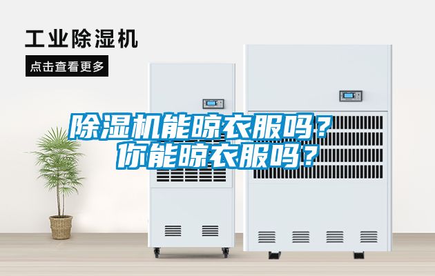 除濕機能晾衣服嗎？ 你能晾衣服嗎？