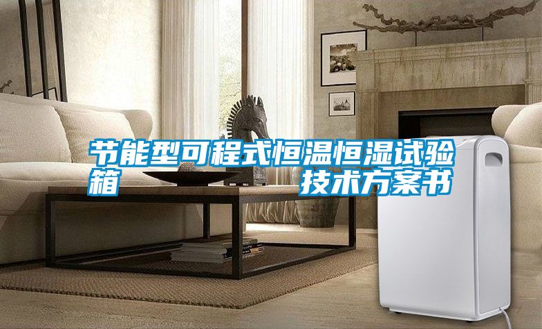 節能型可程式恒溫恒濕試驗箱         技術(shù)方案書(shū)