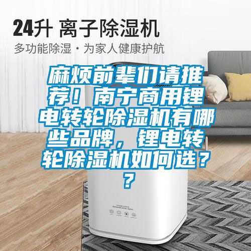 麻煩前輩們請推薦！南寧商用鋰電轉輪除濕機有哪些品牌，鋰電轉輪除濕機如何選？？